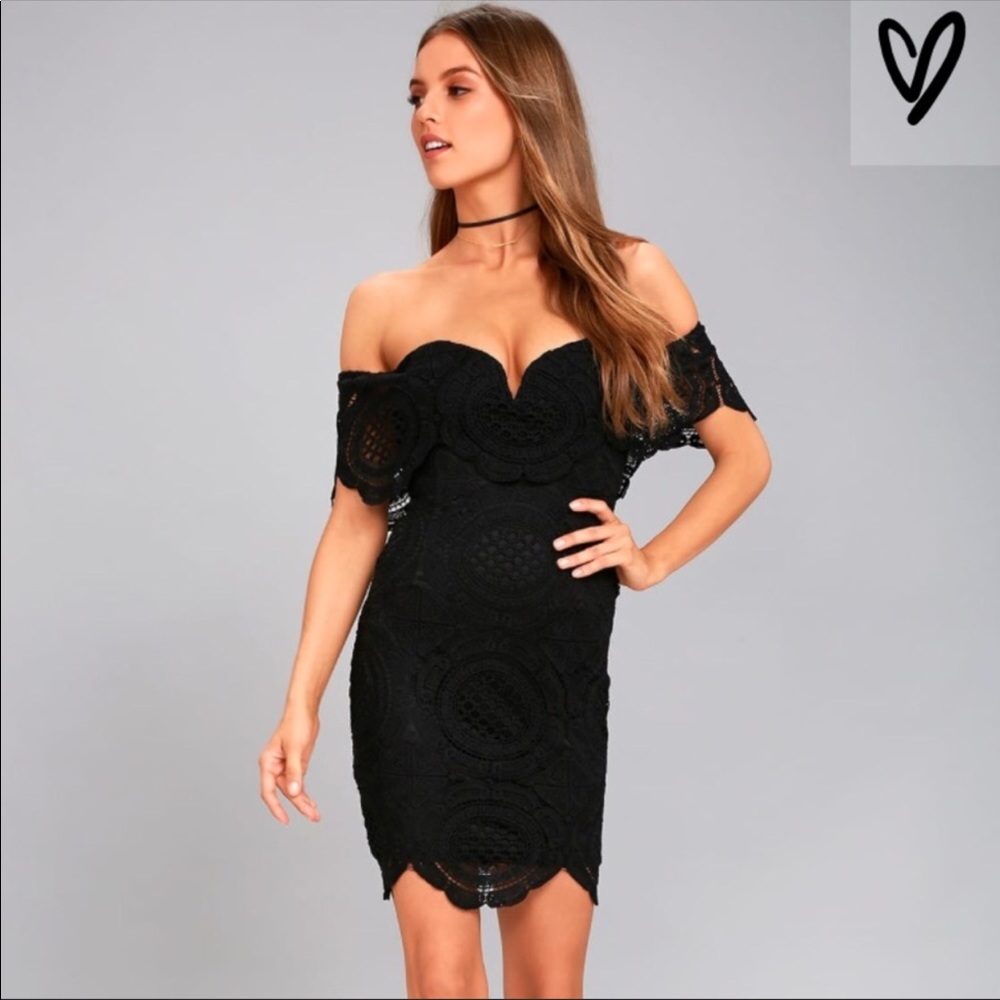 NWT Bellisimo Black Lace Lulu’s Dress